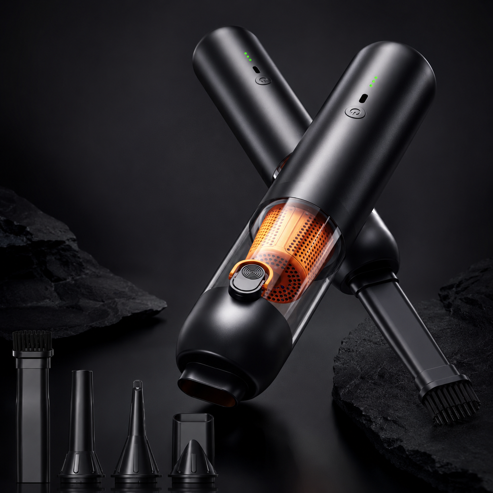 Handheld vacuum with attachments
