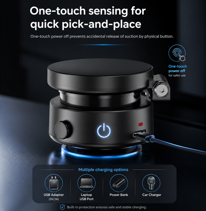 Magnetic Phone Holder & Charger – Fast, Secure Car Mount