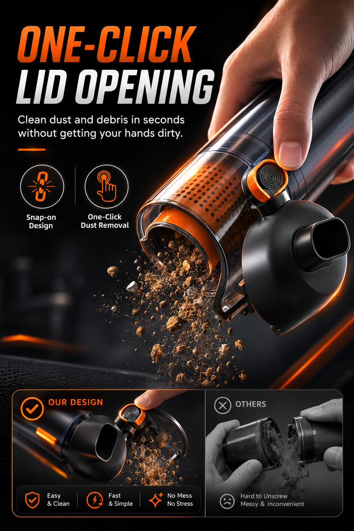 Handheld Vacuum Cleaner – Cordless, Powerful & Portable Cleaning
