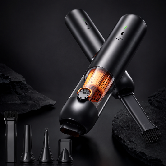Handheld vacuum with attachments